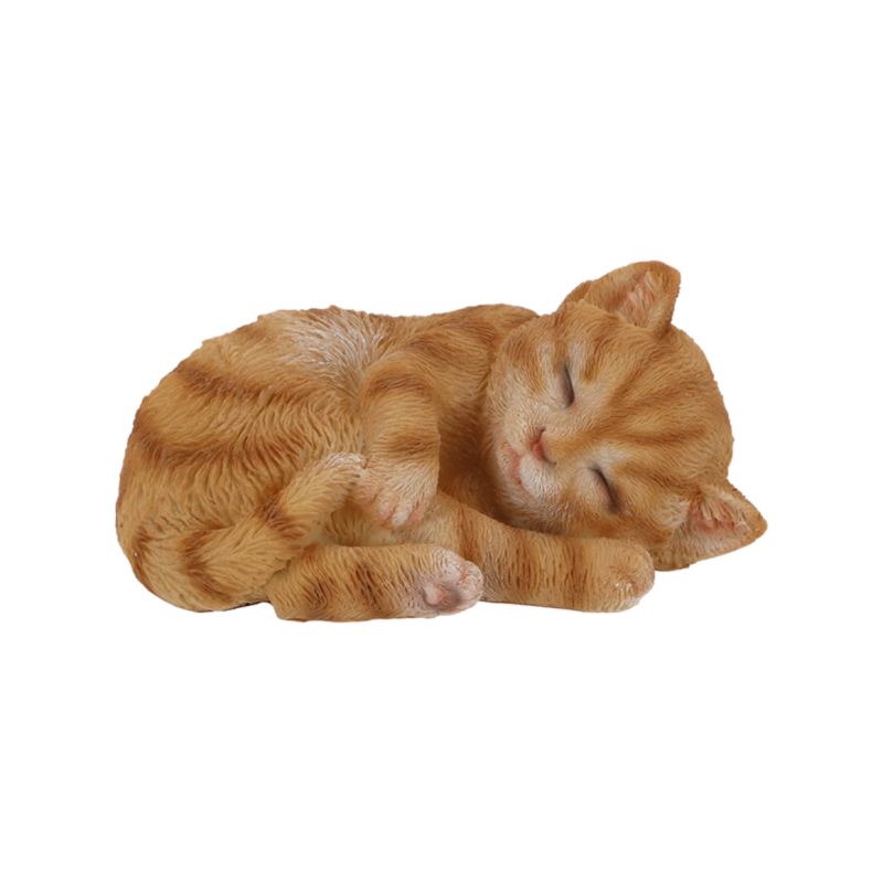 Figurine Chat endormi pour rebord - 10 cm