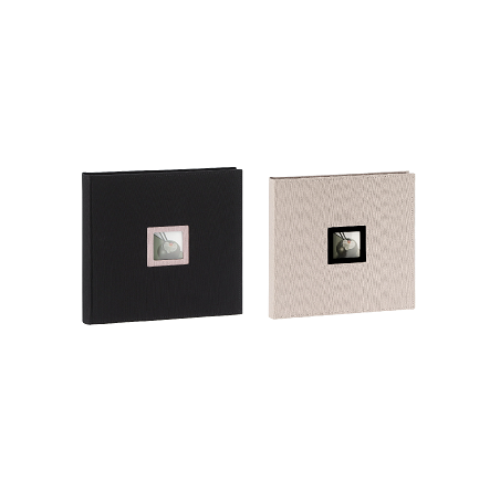 Lot de 2 albums photos traditionnels "Walther" pour 200 photos 10x15 cm ou 150 photos 11,5x15 cm - Noir/gris - L 30 x l 30 cm