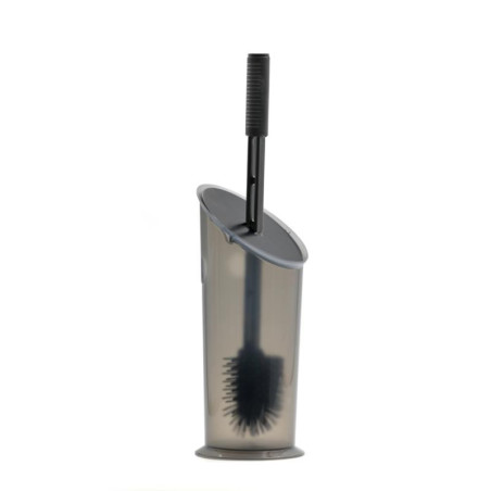 Brosse à WC "Evolution" en plastique - Marron transparent - H 41,5 cm