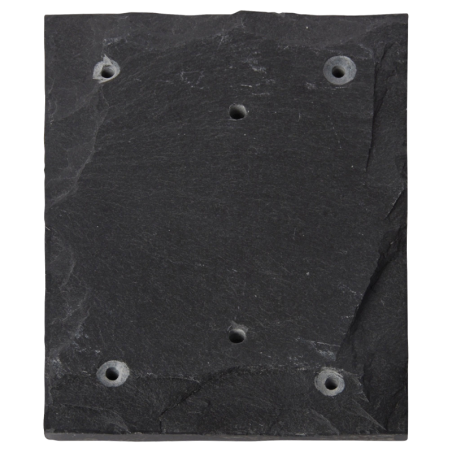 Plaque pour maison en ardoise - Noir - L 11,4 x H 15 cm