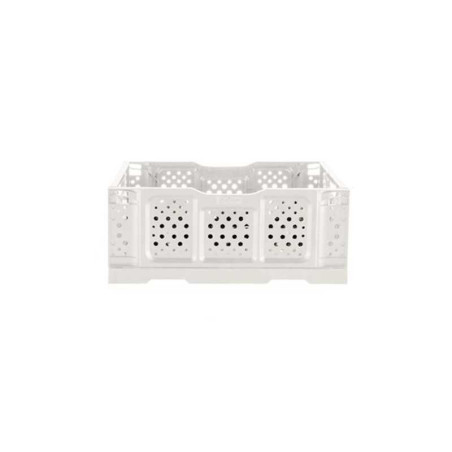 Caissette pliable en plastique - Blanc - L 40 x l 30 x H 15 cm