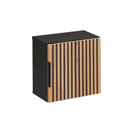 Petit meuble mural en bois - 35 x 35 x P 22 cm - Sylve Black Wotan