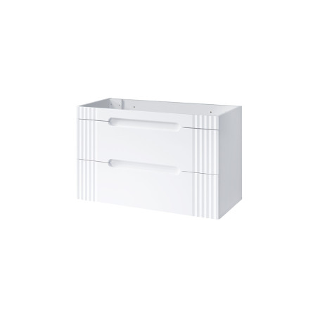 Meuble sous vasque en bois - L 100 x H 62 x P 46 - Oceanie White