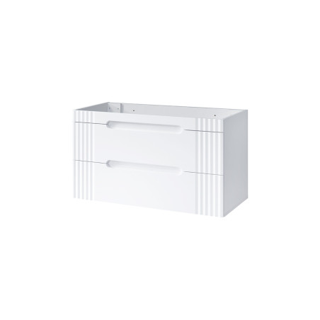 Meuble sous vasque en bois - L 120 x H 62 x P 45,8 - Oceanie White