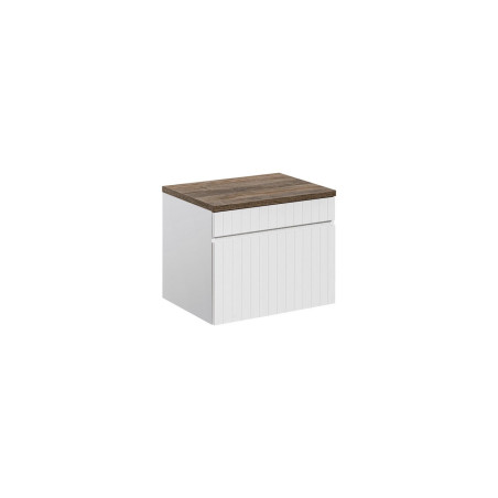Ensemble meuble sous vasque + plateau 60 cm - Emblematic White
