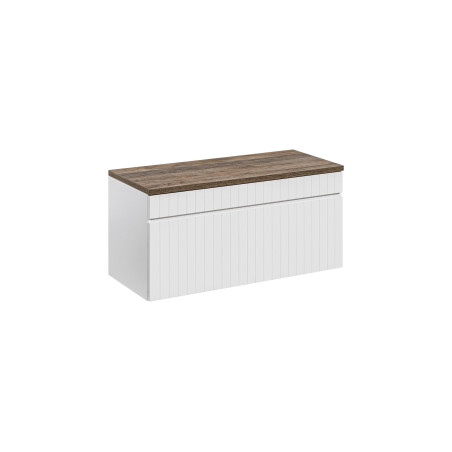 Ensemble meuble sous vasque + plateau - 100 cm - Emblematic White