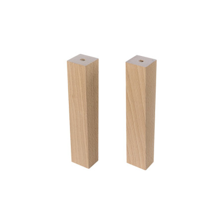 Lot de 2 pieds en bois pour Oceanie White - H 20 x P 4 cm - Oak Coast Evoke