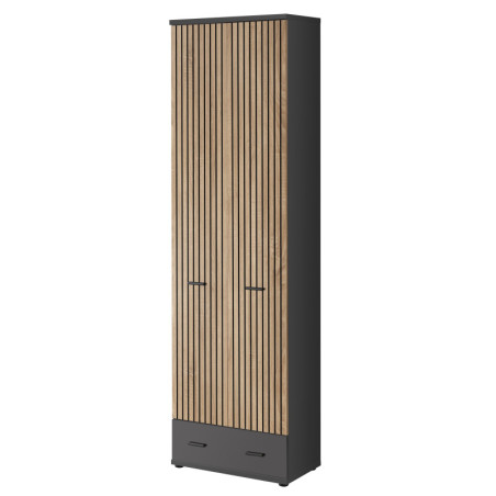 Armoire "Marco" - Gris/Beige - L 60 x H 203 x P 32 cm