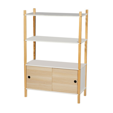 Meuble de rangement pour enfant "Dream" - Beige/Blanc - L 30 x l 70 x H 106 cm