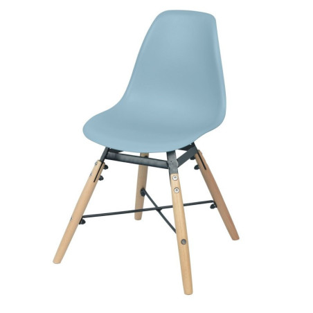 Chaise pour enfant "Jena Junior" en plastique - Bleu - L 30,50 x l 36 x H 56 cm