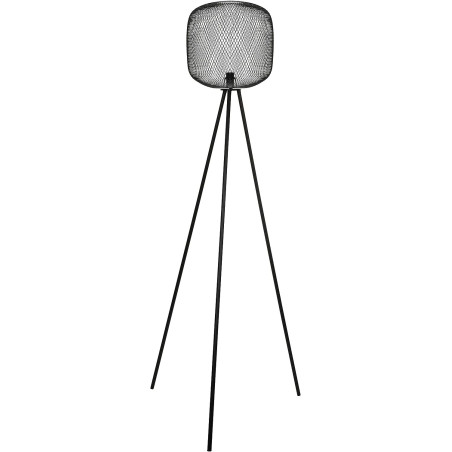 Lampe design industriel avec trépied en métal - Noir - D 60 x H 160 cm