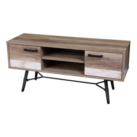 Meuble TV "Brooklyn" - Marron - L 120 x l 39,5 x H 55 cm