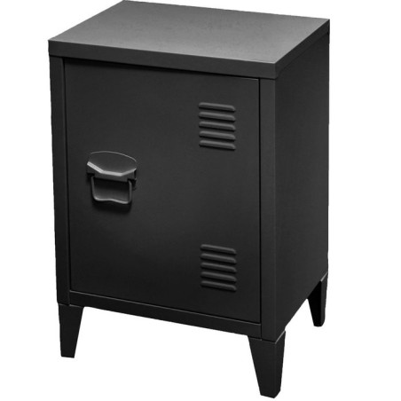 Table de chevet casier en métal "Industriel Black" - Noir - L 40 x l 30 x H 57 cm