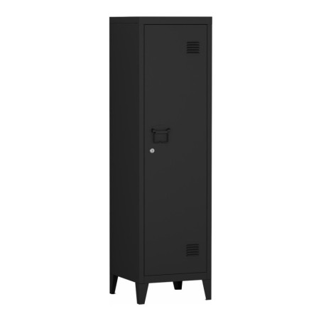 Armoire casier en métal "Industriel Black" - Noir - L 38 x l 38 x H 137 cm