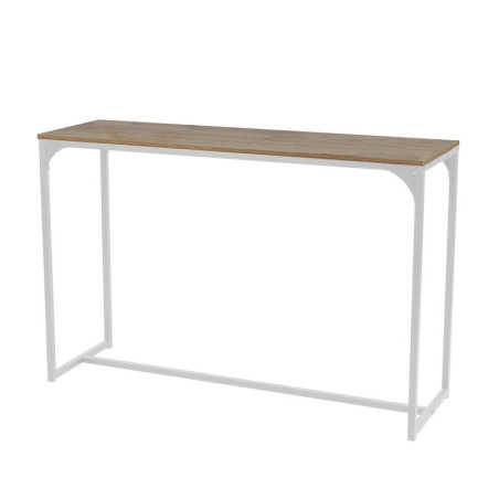 Table console en bois et métal "La Casa Blanca" - Blanc - L 120 x H 79 x P 39 cm