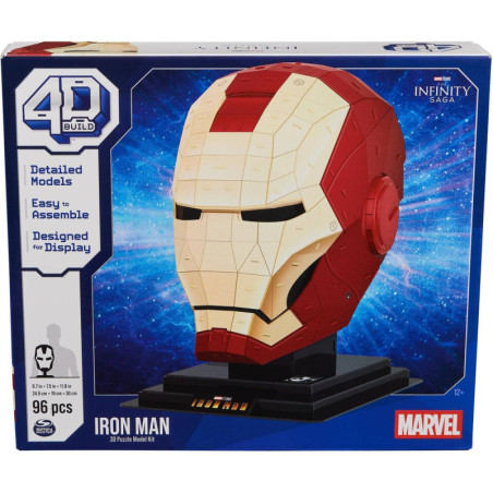 Construction en 4D du casque Iron Man - Puzzle - H 30 x L 19 x P 24,5 cm