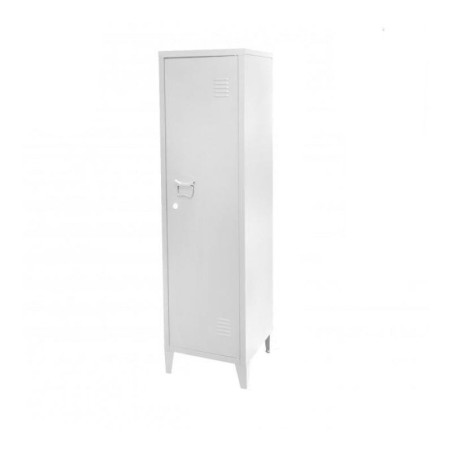 Armoire casier en métal "Industriel White" - Blanc - L 38 x l 38 x H 137 cm