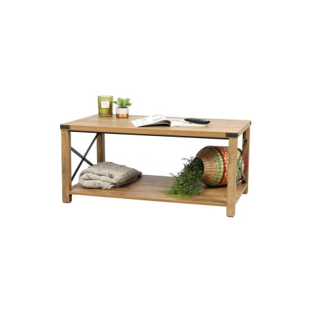 Table basse en bois "Jane" - Marron - L 100 x l 55 x H 46 cm