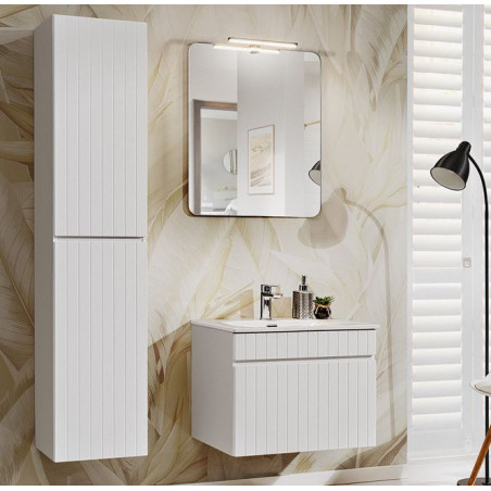 Ensemble de salle de bain meuble vasque 60 cm + 2 éléments - Emblematic White