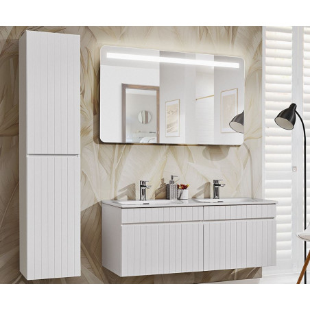 Ensemble meubles vasque + 2 éléments - 120 cm - Emblematic White