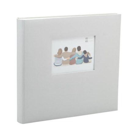 Album photos à feuillets adhésifs pour 240 photos 10x15 cm ou 180 photos 11,5x15 cm - Gris clair
