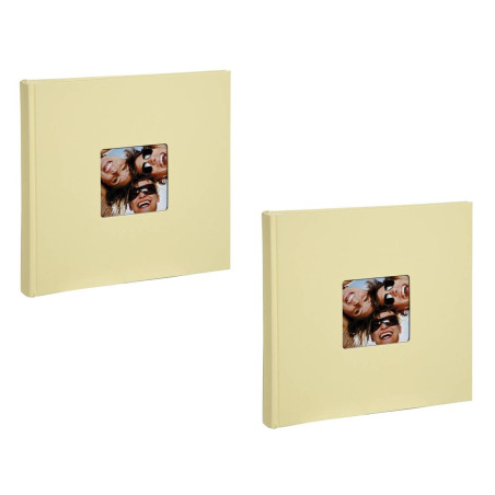 Lot de 2 albums photos traditionnels fun "Walther" pour photos 10x15 cm - 2 x 400 soit 800 photos - Beige