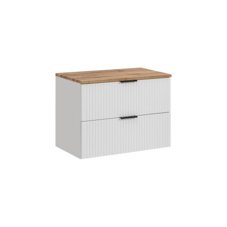 Ensemble meuble sous vasque + plateau - 80 cm - Georgia White