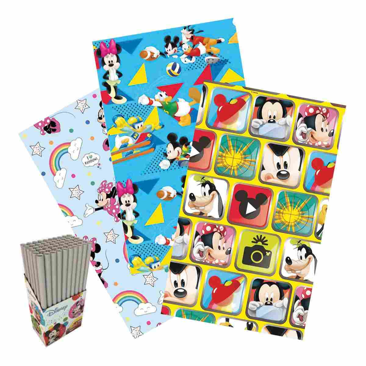 Lot de 6 Rouleau de papier cadeau Disney Mickey Minnie - Modèle