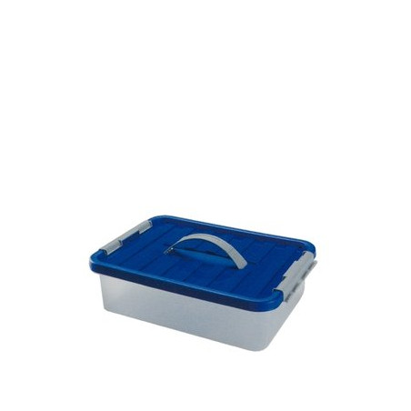 Boîte de rangement en plastique avec couvercle à clip - Couleur aléatoire - 9L - L 40 x l 29 x H 11 cm