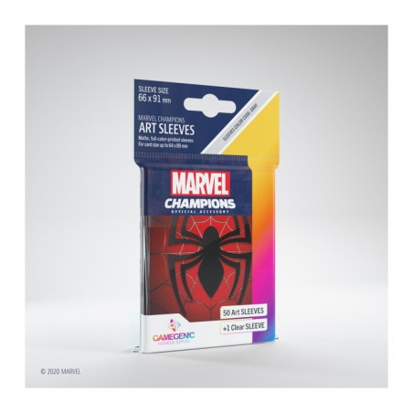 GG - Marvel Champions - Paquet de 50 protèges cartes Spider Man - Transparent