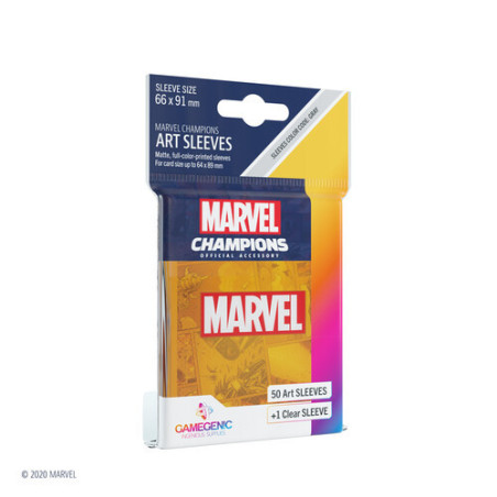 GG - Marvel Champions - Paquet de 50 protèges cartes - Transparent/orange