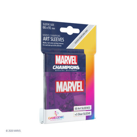 GG - Marvel Champions - Paquet de 50 protèges cartes - Transparent/violet