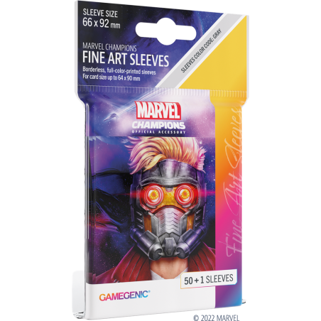 GG - Marvel Champions - Pack de 50 protèges cartes StarLord- Format standard
