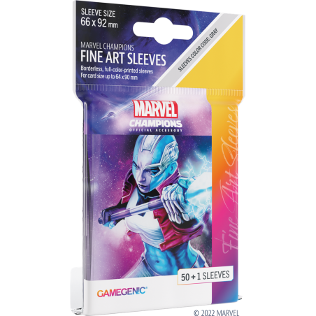 GG - Marvel Champions - Pack de 50 protèges cartes Nebula - Format standard