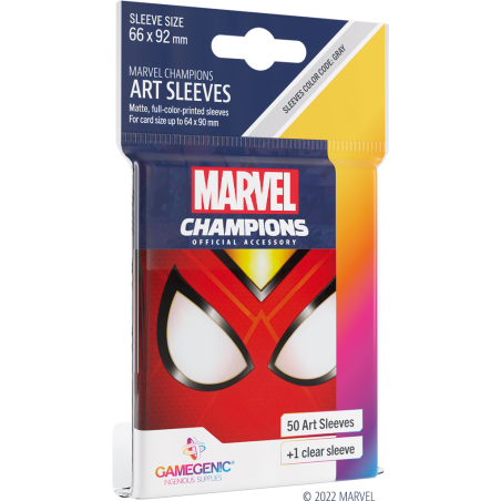 GG - Marvel Champions - Pack de 50 protèges cartes Spider-Woman - Format standard