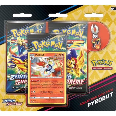 Pokémon - 3 Boosters + Pin's Epée et Bouclier 12.5 - Aléatoire - Jeux de cartes à collectionner