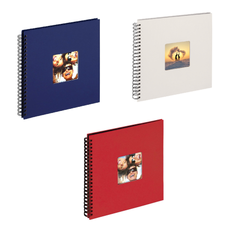 Lot de 3 albums photos à spirales 50 pages "Walther fun" - 3 x 200 photos 10 x 15 cm soit 600 photos - Bleu/Blanc/Rouge