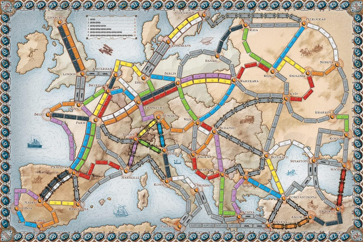 Jeux De Société / parcours, simulation / Les Aventuriers Du Rail - Europe