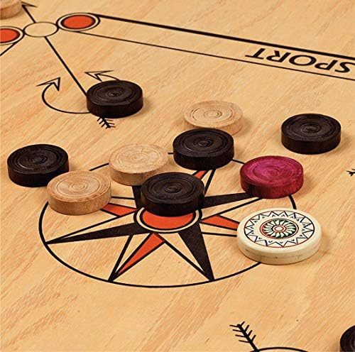 Table de jeu Carrom - Billard indien - 83 x 83 cm