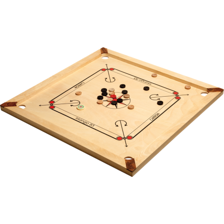 Table de jeu Carrom - Billard indien - 83 x 83 cm