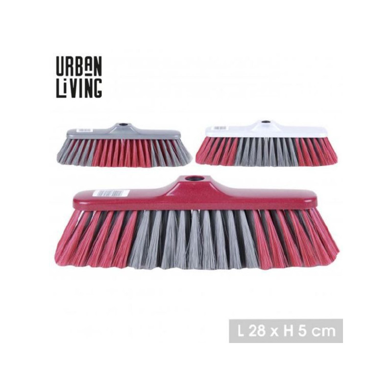 Tête de balai à poils souples - Couleur aléatoire - L 28 cm