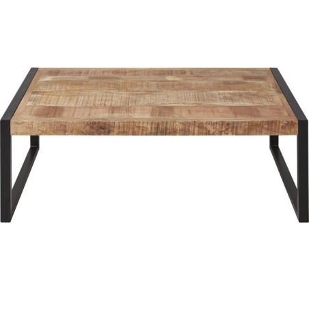 Table basse "Madras" en bois massif - Marron - L 120 x P 60 x H 40 cm