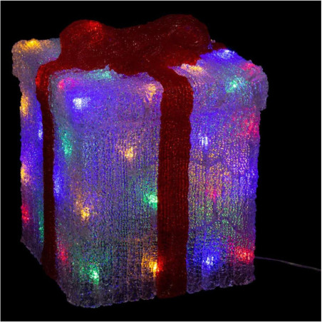 Décoration lumineuse d'extérieur de Noël - Cadeau lumineux - L 22 x l 22 x H 27 cm