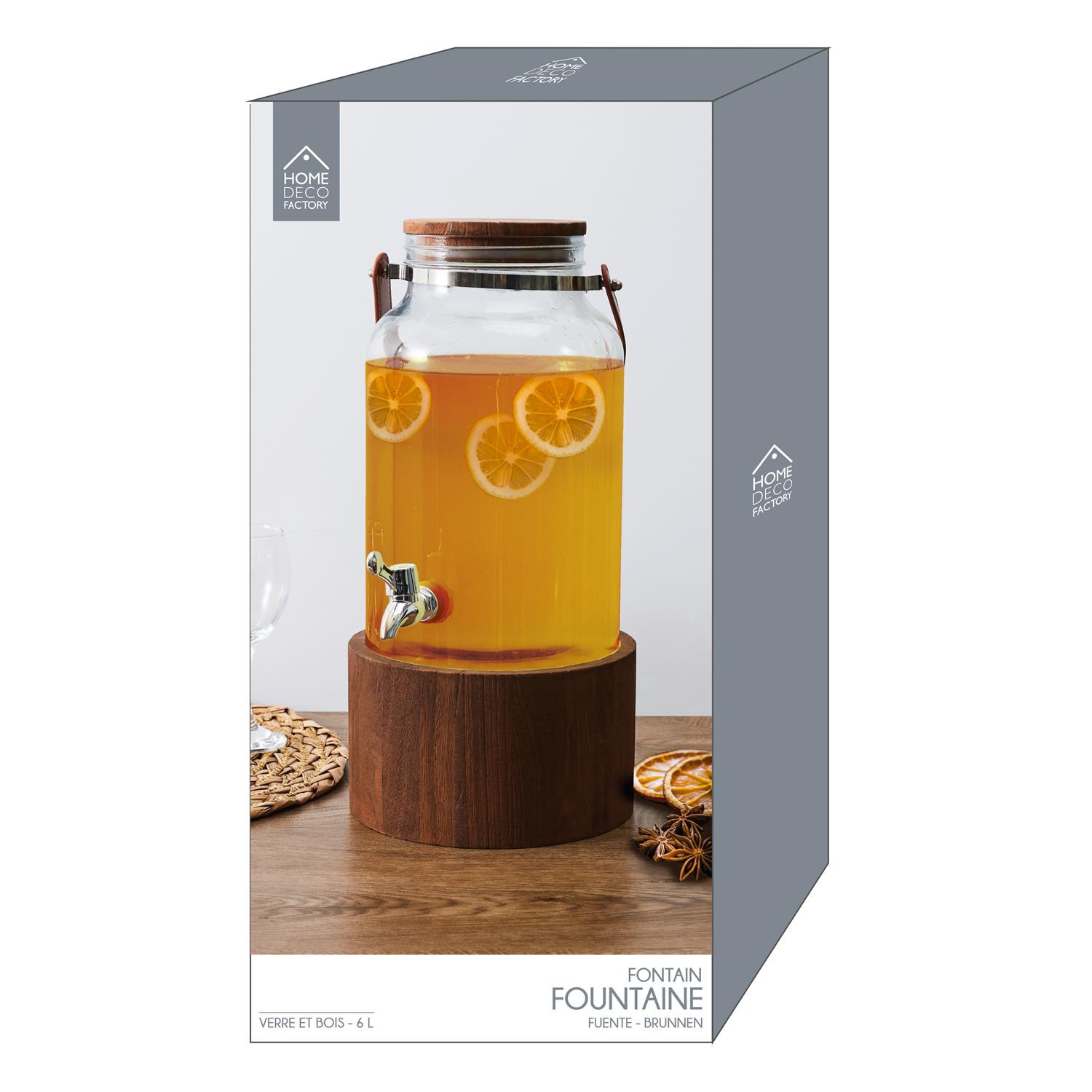 Farha Home - Fontaine A Boisson Distributeur En Verre +