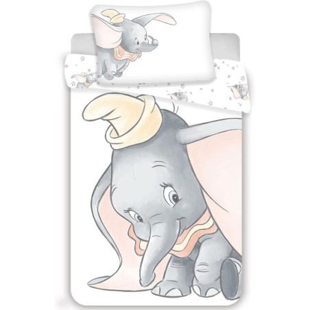 Disney - Parure de lit bébé en coton "Dumbo" - 100 x 135 cm