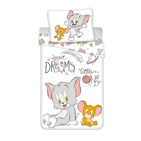 Parure de lit bébé en coton "Tom & Jerry" - 100 x 135 cm