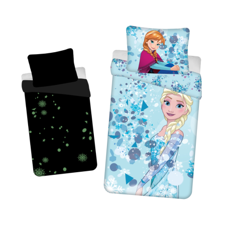 Disney - Parure de lit phosphorescente en coton "la Reine des Neiges" - 140 x 200 cm