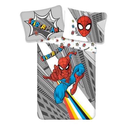 Disney - Parure de lit en coton "Spider-Man : Pop art" - 140 x 200 cm