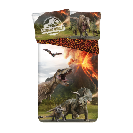 Jurassic World - Parure de lit en coton "Volcan 2" - 140 x 200 cm