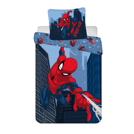 Disney - Parure de lit en coton "Spider-Man" - Bleu/Rouge - 160 x 200 cm